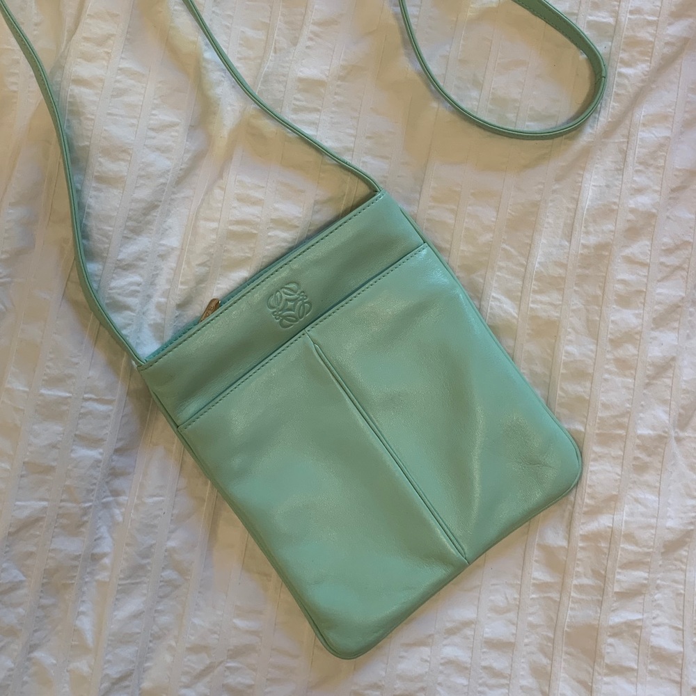 Loewe mint crossbody lambskin purse